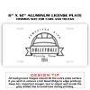 6 X 12 Full Size Aluminum License Plate for Cars and Trucks  Thumbnail