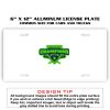 6 X 12 Full Size Aluminum License Plate for Cars and Trucks  Thumbnail
