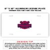 6 X 12 Full Size Aluminum License Plate for Cars and Trucks  Thumbnail