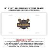 6 X 12 Full Size Aluminum License Plate for Cars and Trucks  Thumbnail