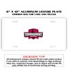 6 X 12 Full Size Aluminum License Plate for Cars and Trucks  Thumbnail