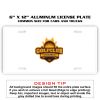 6 X 12 Full Size Aluminum License Plate for Cars and Trucks  Thumbnail