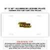 6 X 12 Full Size Aluminum License Plate for Cars and Trucks  Thumbnail