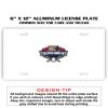 6 X 12 Full Size Aluminum License Plate for Cars and Trucks  Thumbnail