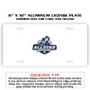 6 X 12 Full Size Aluminum License Plate for Cars and Trucks  Thumbnail