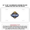 6 X 12 Full Size Aluminum License Plate for Cars and Trucks  Thumbnail