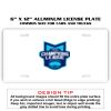 6 X 12 Full Size Aluminum License Plate for Cars and Trucks  Thumbnail