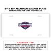 6 X 12 Full Size Aluminum License Plate for Cars and Trucks  Thumbnail