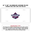 6 X 12 Full Size Aluminum License Plate for Cars and Trucks  Thumbnail