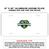 6 X 12 Full Size Aluminum License Plate for Cars and Trucks  Thumbnail