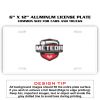 6 X 12 Full Size Aluminum License Plate for Cars and Trucks  Thumbnail