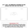 6 X 12 Full Size Aluminum License Plate for Cars and Trucks  Thumbnail