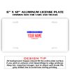 6 X 12 Full Size Aluminum License Plate for Cars and Trucks  Thumbnail