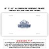 6 X 12 Full Size Aluminum License Plate for Cars and Trucks  Thumbnail