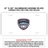 6 X 12 Full Size Aluminum License Plate for Cars and Trucks  Thumbnail