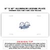 6 X 12 Full Size Aluminum License Plate for Cars and Trucks  Thumbnail