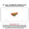6 X 12 Full Size Aluminum License Plate for Cars and Trucks  Thumbnail