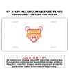 6 X 12 Full Size Aluminum License Plate for Cars and Trucks  Thumbnail