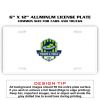 6 X 12 Full Size Aluminum License Plate for Cars and Trucks  Thumbnail