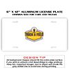 6 X 12 Full Size Aluminum License Plate for Cars and Trucks  Thumbnail