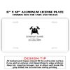 6 X 12 Full Size Aluminum License Plate for Cars and Trucks  Thumbnail