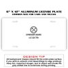 6 X 12 Full Size Aluminum License Plate for Cars and Trucks  Thumbnail
