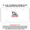 6 X 12 Full Size Aluminum License Plate for Cars and Trucks  Thumbnail