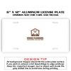 6 X 12 Full Size Aluminum License Plate for Cars and Trucks  Thumbnail