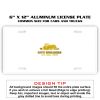 6 X 12 Full Size Aluminum License Plate for Cars and Trucks  Thumbnail