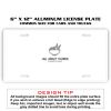 6 X 12 Full Size Aluminum License Plate for Cars and Trucks  Thumbnail