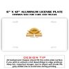 6 X 12 Full Size Aluminum License Plate for Cars and Trucks  Thumbnail