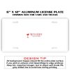 6 X 12 Full Size Aluminum License Plate for Cars and Trucks  Thumbnail