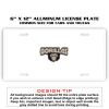 6 X 12 Full Size Aluminum License Plate for Cars and Trucks  Thumbnail