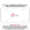 6 X 12 Full Size Aluminum License Plate for Cars and Trucks  Thumbnail