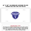 6 X 12 Full Size Aluminum License Plate for Cars and Trucks  Thumbnail
