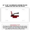 6 X 12 Full Size Aluminum License Plate for Cars and Trucks  Thumbnail