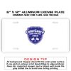 6 X 12 Full Size Aluminum License Plate for Cars and Trucks  Thumbnail