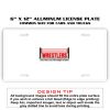 6 X 12 Full Size Aluminum License Plate for Cars and Trucks  Thumbnail