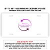 6 X 12 Full Size Aluminum License Plate for Cars and Trucks  Thumbnail