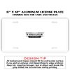 6 X 12 Full Size Aluminum License Plate for Cars and Trucks  Thumbnail