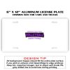 6 X 12 Full Size Aluminum License Plate for Cars and Trucks  Thumbnail