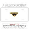 6 X 12 Full Size Aluminum License Plate for Cars and Trucks  Thumbnail