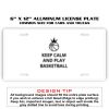 6 X 12 Full Size Aluminum License Plate for Cars and Trucks  Thumbnail