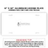 6 X 12 Full Size Aluminum License Plate for Cars and Trucks  Thumbnail