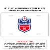 6 X 12 Full Size Aluminum License Plate for Cars and Trucks  Thumbnail
