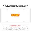 6 X 12 Full Size Aluminum License Plate for Cars and Trucks  Thumbnail