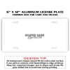 6 X 12 Full Size Aluminum License Plate for Cars and Trucks  Thumbnail