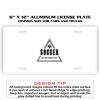 6 X 12 Full Size Aluminum License Plate for Cars and Trucks  Thumbnail