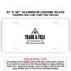 6 X 12 Full Size Aluminum License Plate for Cars and Trucks  Thumbnail