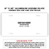 6 X 12 Full Size Aluminum License Plate for Cars and Trucks  Thumbnail